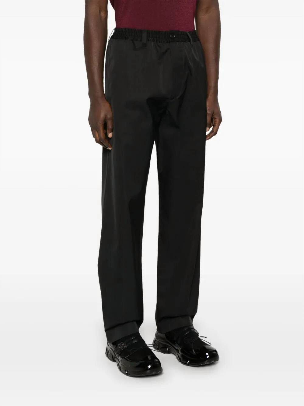 NEW MARNI water repellent taffeta pant in black